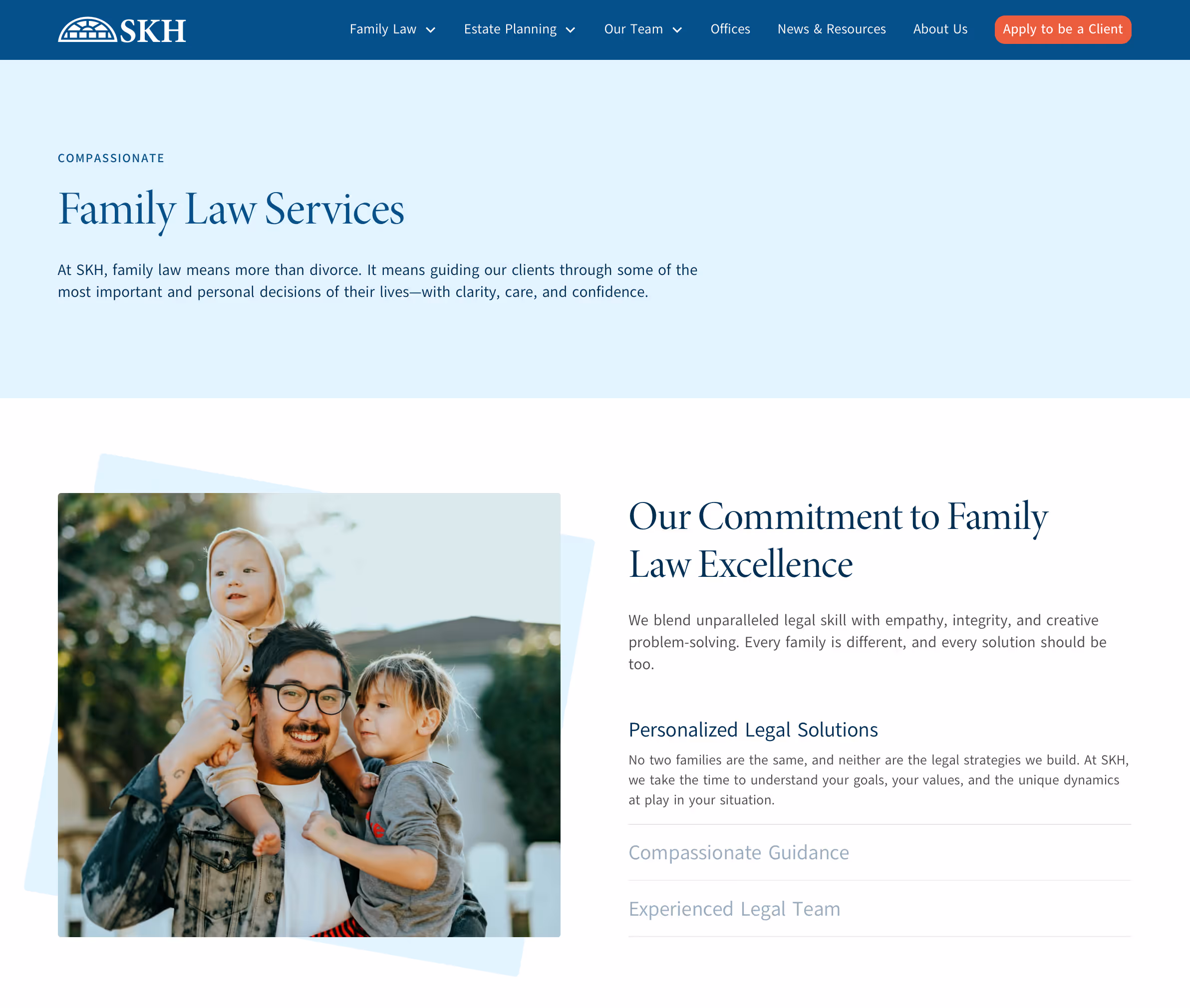 Interior service overview page